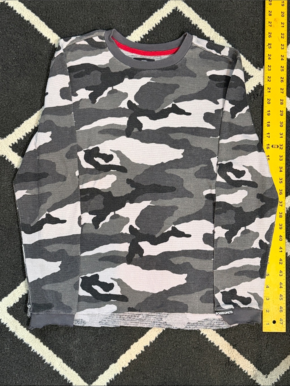 ECKO UNLTD. Grey Camouflage Long Sleeve Shirt